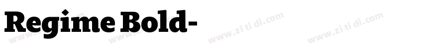 Regime Bold字体转换
